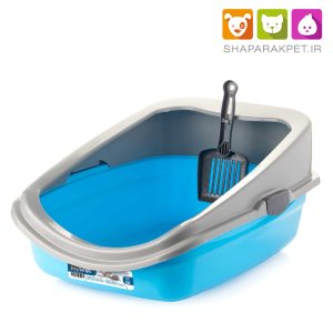 سطل خاک گربه لبه دار مشا همراه با بیلچه